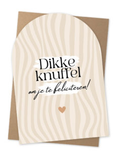 Kaart knuffel om je te feliciteren NU-13