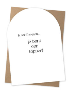Kaart je bent een topper NUA6-17