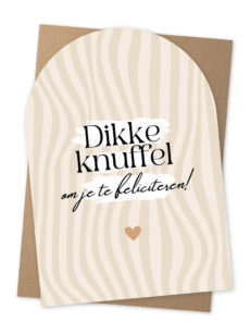 Kaart knuffel om je te feliciteren NUA6-07