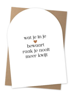 Kaart wat je in je hart bewaart NUA6-09
