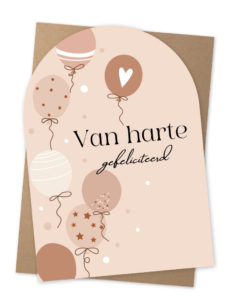 Kaart van harte gefeliciteerd NUA6-12