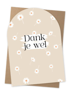 Kaart dank je wel NUA6-08